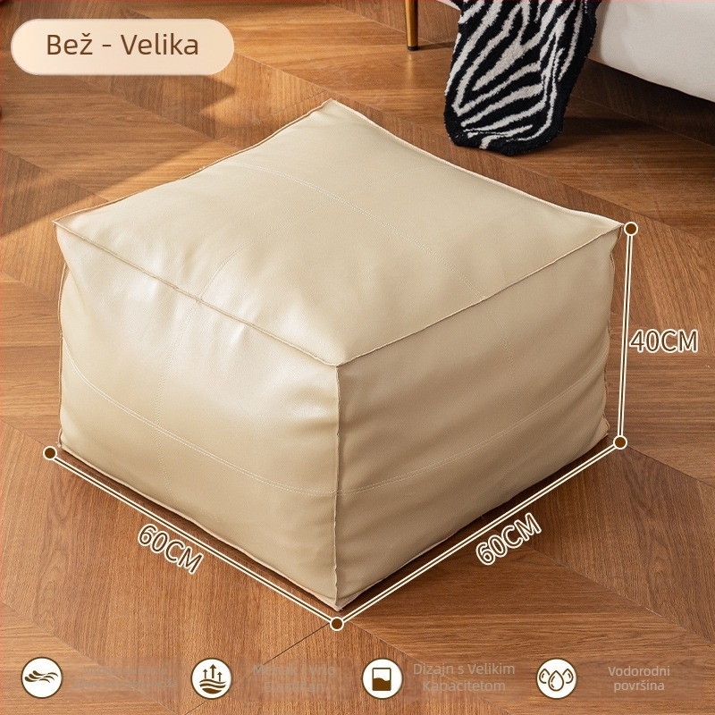 Kožni spremišni stol za kućnu upotrebu, višestruka upotreba, kapacitet 50 L, nosivost 100 kg, pravokutnog oblika