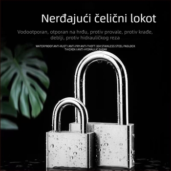 Lakat od nehrđajućeg čelika HT-9685, za kućnu i vanjsku upotrebu, tip ravnog otvaranja