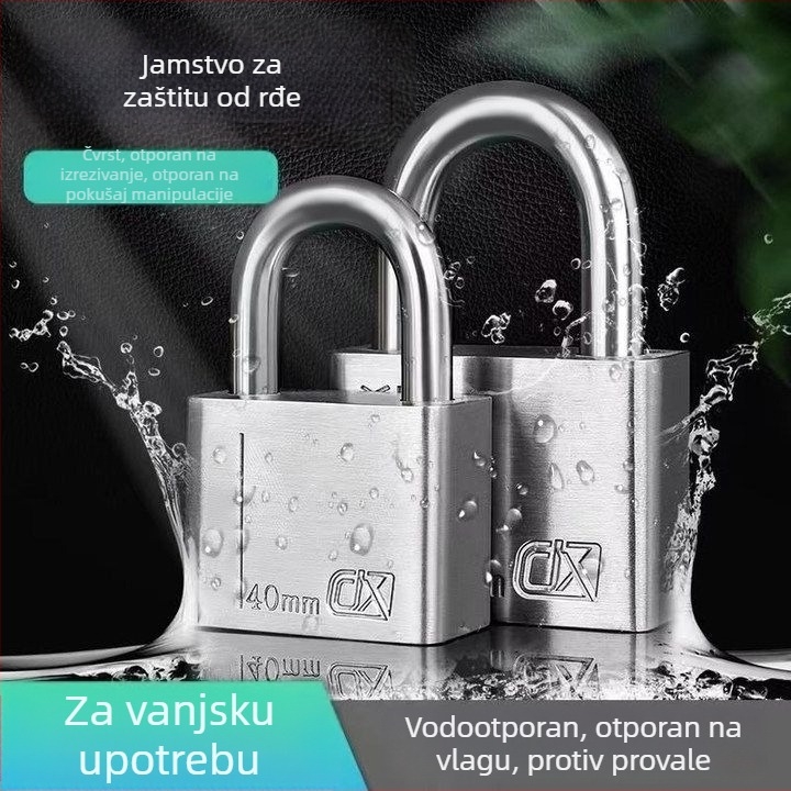 Lakat od nehrđajućeg čelika HT-9685, za kućnu i vanjsku upotrebu, tip ravnog otvaranja