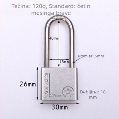Katnica od 304 nehrđajućeg čelika, otporan na krađu i vodootporan, ravno otvaranje, model Sbe, moderan minimalistički dizajn