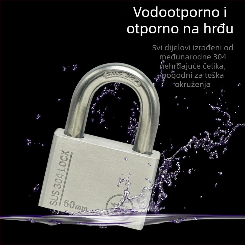 Katnica od 304 nehrđajućeg čelika, otporan na krađu i vodootporan, ravno otvaranje, model Sbe, moderan minimalistički dizajn