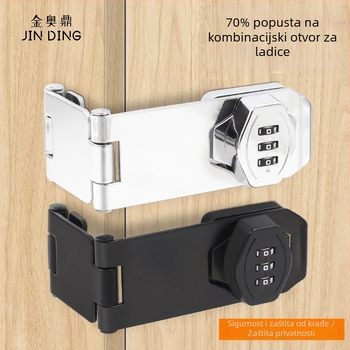 Zinkovasti ormarić zaključavanje Jin Aoding, instalacija bez bušenja, zaključavanje za ladicu/ormar s 90° kutem, model 2023.1.7, dostupna licencirana privatna marka