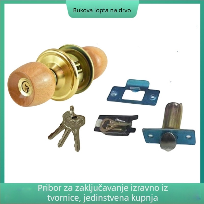 Ball lock brava za unutarnje vrata, multifunkcionalna, od željeza, model 5831, moderan stil