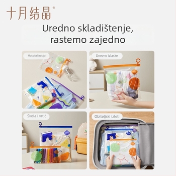 October Crystal Torbe za pohranu pelena za bebe sa zatvaračem na zip i pull-tab, PE materijal, set od 10 komada