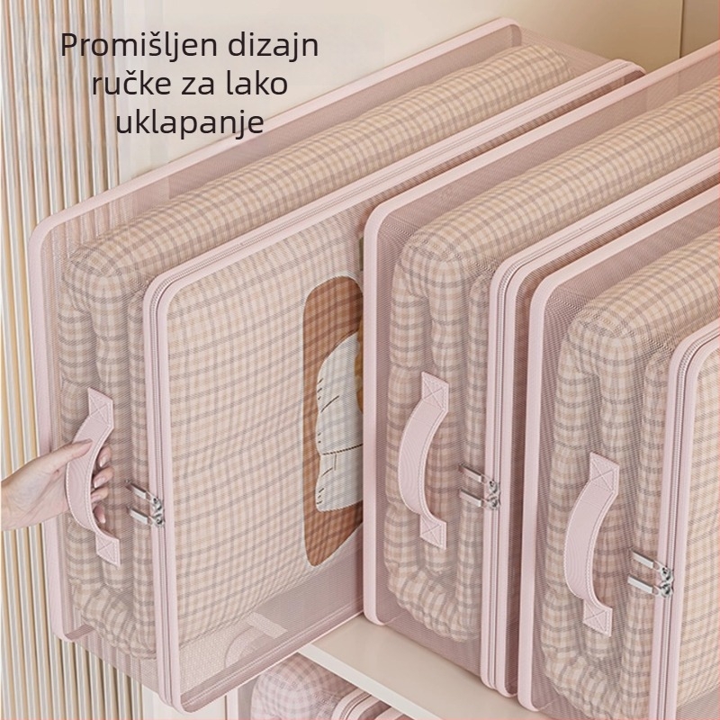 Torba za pohranu deke, kubične mrežaste konstrukcije, višenamjenski organizator za spavaću sobu, moderni minimalistički stil