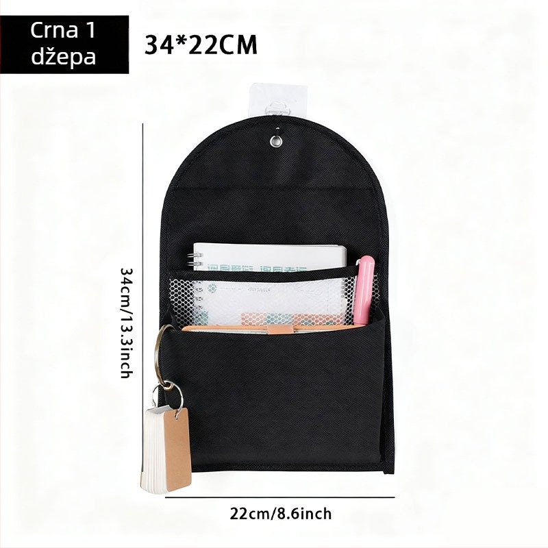 Zidna viseća torba za pohranu garderobe, neproziran netkani materijal, višenamjenski organizator spavaće sobe, pogodan za CD-ove, časopise i razglednice, model iza vrata