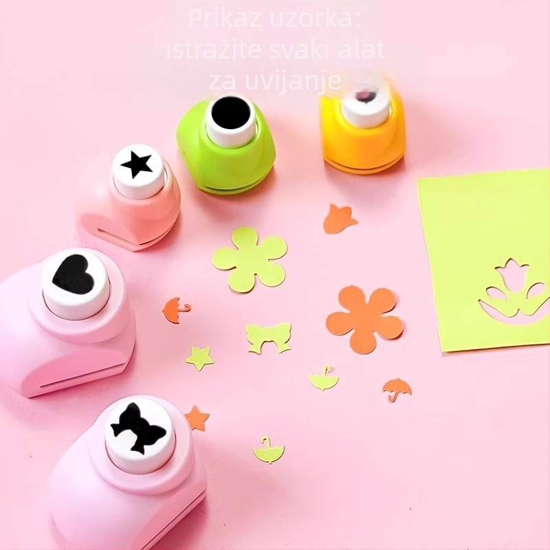 DIY set za reljef za djecu – štedni alat za reljef i tisak, uključuje velike čipkaste škare; Materijal: plastika; Preporučena dob: 7–14 godina