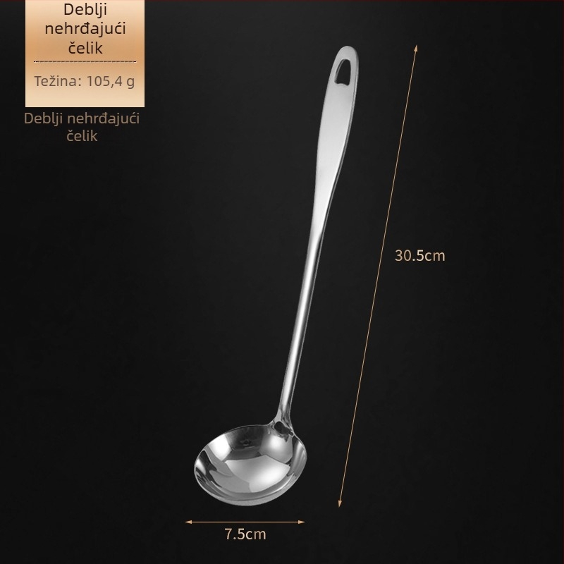 Set juhe i cediljka od nehrđajućeg čelika – debela konstrukcija, otpornost na visoke temperature, držak i kašika od nehrđajućeg čelika, otisak logotipa, mogućnost prilagodbe