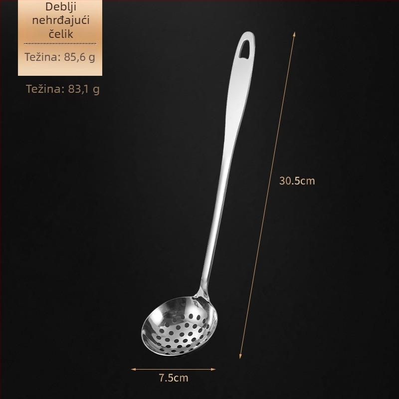 Set juhe i cediljka od nehrđajućeg čelika – debela konstrukcija, otpornost na visoke temperature, držak i kašika od nehrđajućeg čelika, otisak logotipa, mogućnost prilagodbe