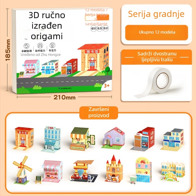 3D origami set za djecu – edukativna papirnata igračka za uzrast 4–6 godina