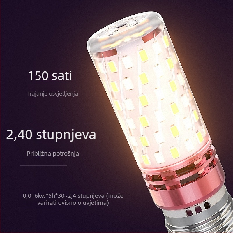 LED kukuruzna žarulja, navoj E27/E14, 220V, 1000 lm, 3000K, 360° snop svjetla