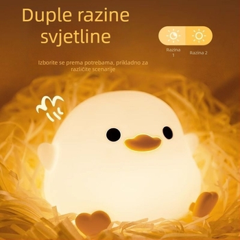 Noćna lampica u obliku životinje za bebe, silikon prehrambene kvalitete, USB napajanje, dodirno aktiviranje