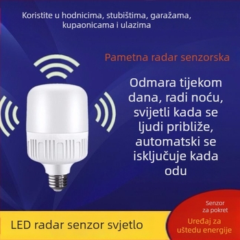 LED plafonjera s radarskim senzorom pokreta i upravljanjem zvukom i svjetlošću, 120 V, Ali smart, FCC-B, pogodna za balkon i hodnik