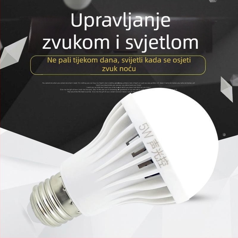 LED plafonjera s radarskim senzorom pokreta i upravljanjem zvukom i svjetlošću, 120 V, Ali smart, FCC-B, pogodna za balkon i hodnik