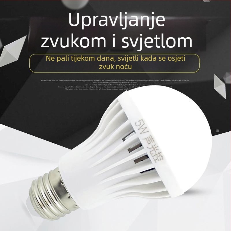 LED plafonjera s radarskim senzorom pokreta i upravljanjem zvukom i svjetlošću, 120 V, Ali smart, FCC-B, pogodna za balkon i hodnik