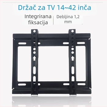 Zidni nosač za LED/LCD televizor – univerzalni fiksni, metalni držač, nosivost preko 15 kg