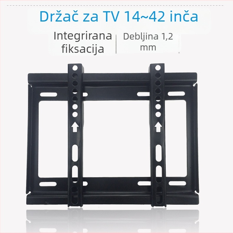Zidni nosač za LED/LCD televizor – univerzalni fiksni, metalni držač, nosivost preko 15 kg