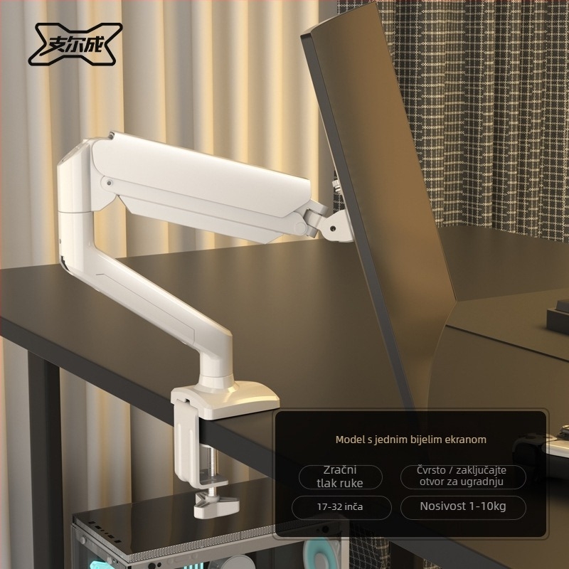 Md8 Nadograđeni nosač monitora – hladno valjana čeli, kompatibilan s 17–32 inča, 3 kg, rotirajući cantilever stolni stalak