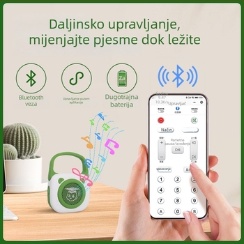 Dječja džepna priča mašina za predškolsko obrazovanje s Bluetoothom, snimanjem, punjivom baterijom, 8GB+ memorijom, tijelo od silikona