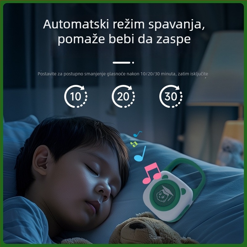 Dječja džepna priča mašina za predškolsko obrazovanje s Bluetoothom, snimanjem, punjivom baterijom, 8GB+ memorijom, tijelo od silikona