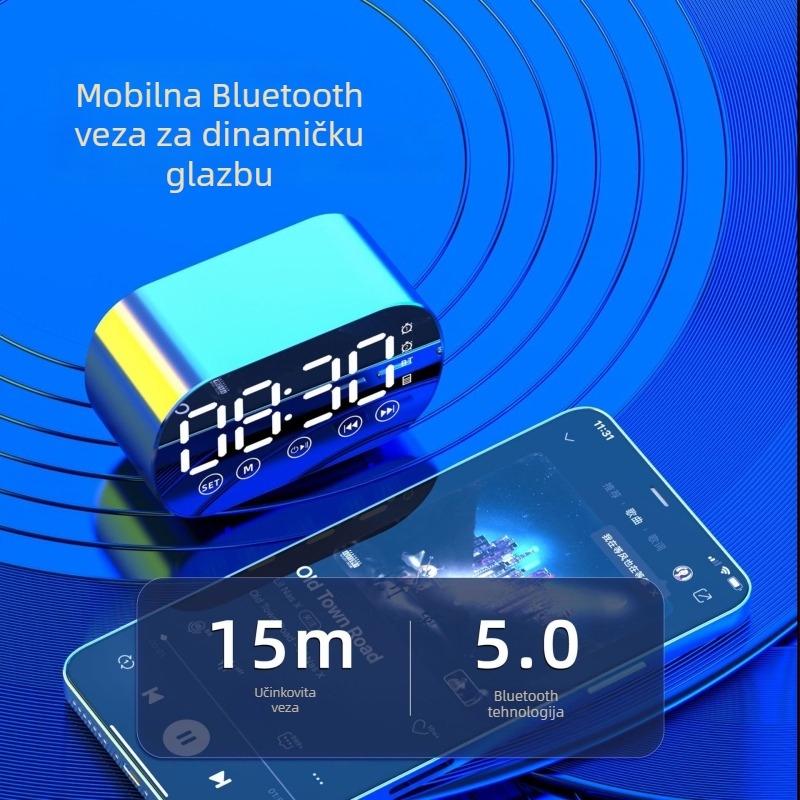 Bluetooth stolni zvučnik s ugrađenom baterijom, 10W, 30 Hz–15 kHz, SNR ispod 60 dB