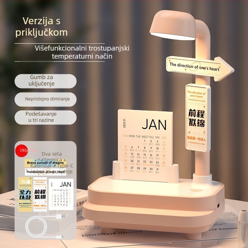 Kreativna Bluetooth audio noćna svjetiljka za spavaću sobu, stolna lampa s dvostrukom funkcijom, 3 boje temperature, 1200Ah baterija, 5V/2A