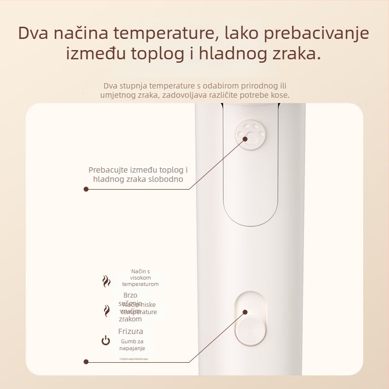 Sušilo za kosu Confu KF-3153 s negativnim ionima, sklopivo, 1600 W, 220 V, topli/hladan zrak