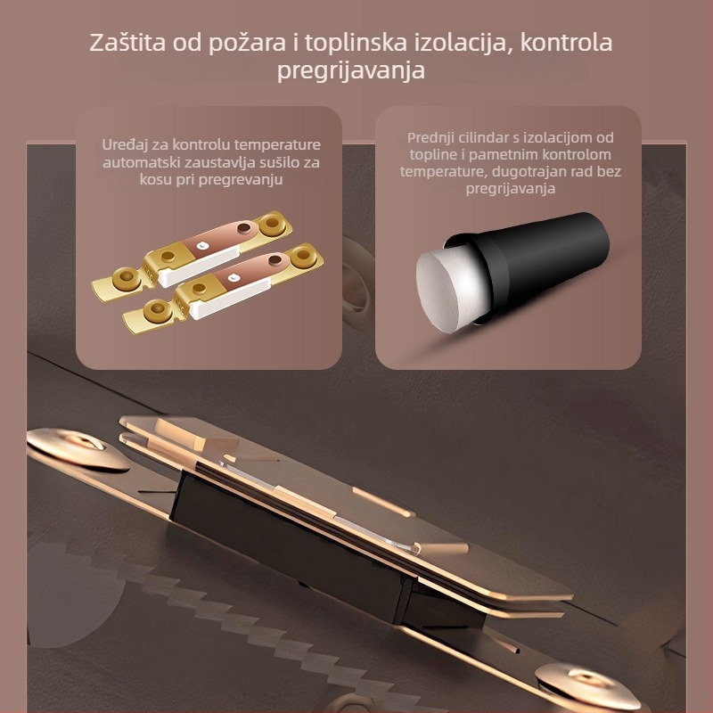 Sušilo za kosu 2400W, četkasti motor, 6 brzina zraka, hladan/vruć zrak, zaštita od pregrijavanja