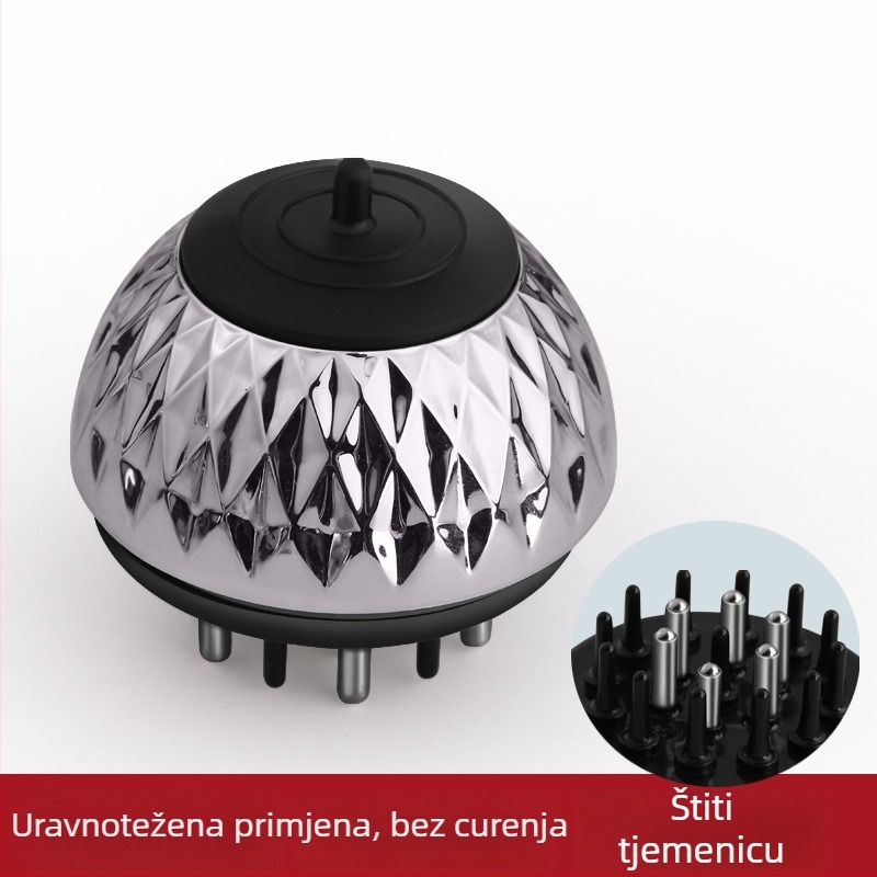 Aplikator za vlasište s tekućinom za njegu kose, četka s kuglicama za usmjeravanje tekućine, model Liquid Diverter; težina 35-40 g; pogodan za sve sezone; opća namjena