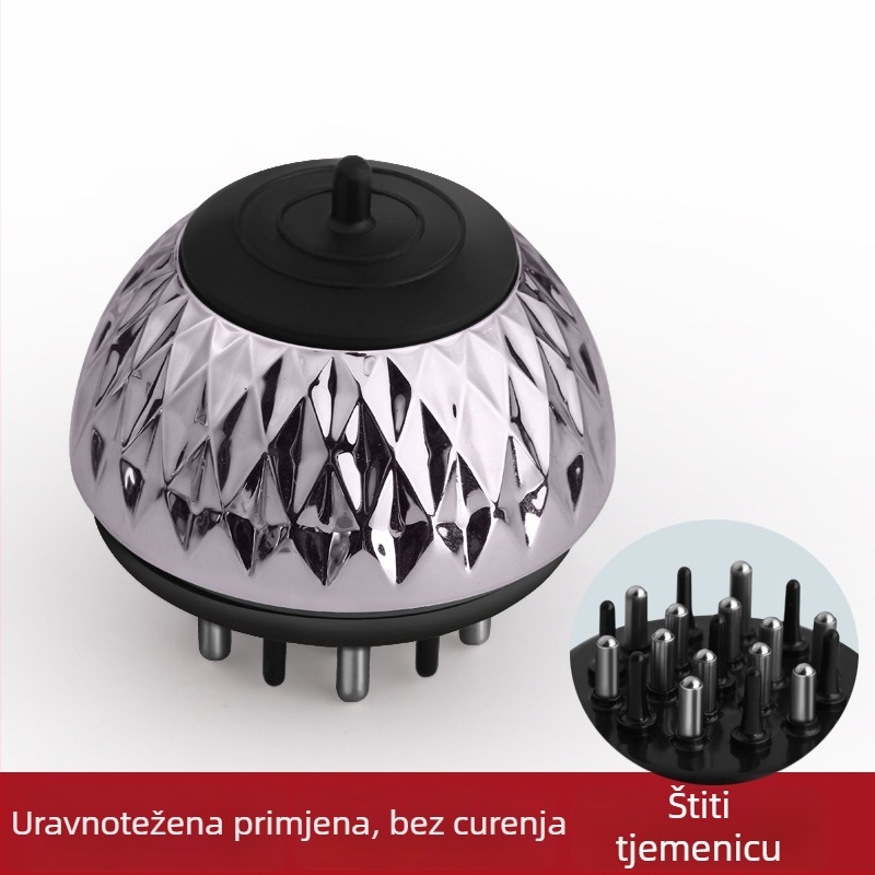 Aplikator za vlasište s tekućinom za njegu kose, četka s kuglicama za usmjeravanje tekućine, model Liquid Diverter; težina 35-40 g; pogodan za sve sezone; opća namjena