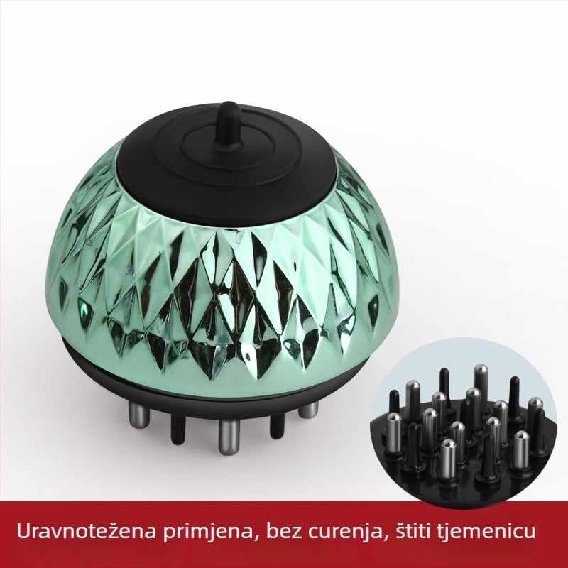 Aplikator za vlasište s tekućinom za njegu kose, četka s kuglicama za usmjeravanje tekućine, model Liquid Diverter; težina 35-40 g; pogodan za sve sezone; opća namjena