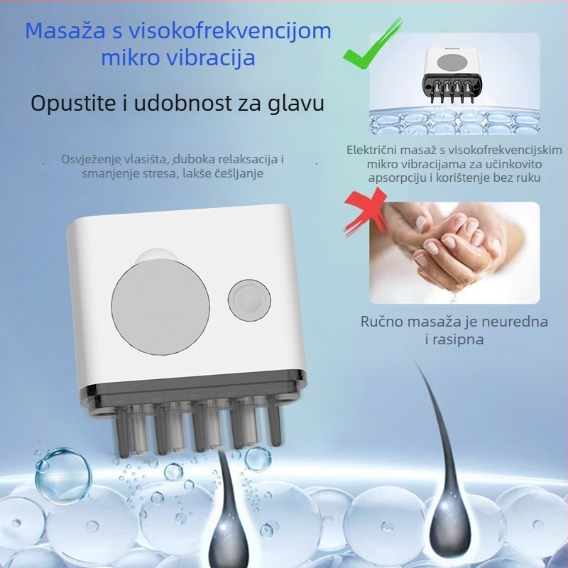 Električni češalj za masažu vlasišta BK-SY01, napajan baterijom tipa gumb, protiv svrbeža i smirivanje vlasišta