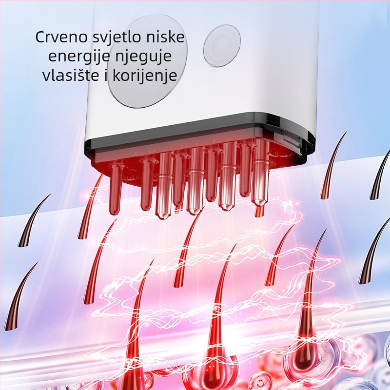 Električni češalj za masažu vlasišta BK-SY01, napajan baterijom tipa gumb, protiv svrbeža i smirivanje vlasišta