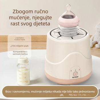 Električni shaker za mlijeko za bebe s 55°C konstantnom temperaturom, USB punjenje, 3 brzine miješanja, brzo zagrijavanje