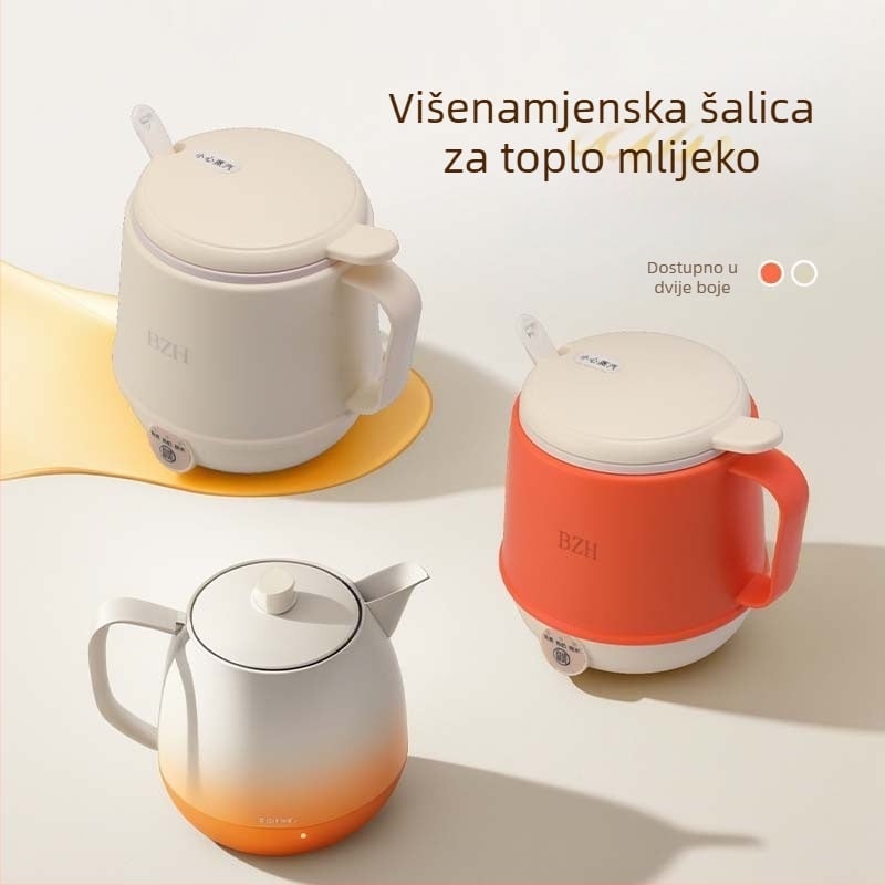 Električna šalica za grijanje kave, mlijeka i čaja – multifunkcionalna čajna naprava s zaštitom od pregrijavanja i sprječavanjem suhog sagorijevanja, 300W