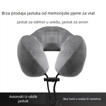 U-oblikovani putni jastuk za vrat; punilo: memorijska pjena; navlaka: baršun; stil: moderni minimalistički; marka: Chengyi warm.