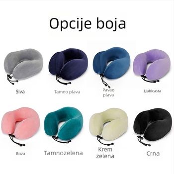 U-oblikovani putni jastuk za vrat; punilo: memorijska pjena; navlaka: baršun; stil: moderni minimalistički; marka: Chengyi warm.