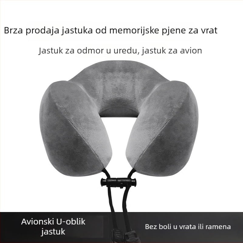 U-oblikovani putni jastuk za vrat; punilo: memorijska pjena; navlaka: baršun; stil: moderni minimalistički; marka: Chengyi warm.
