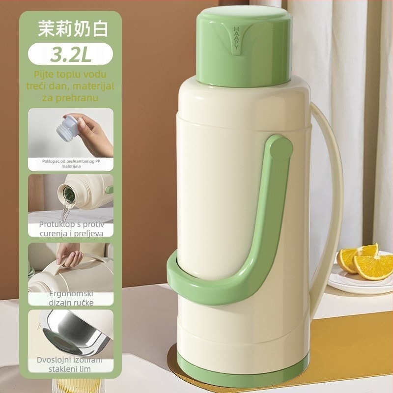 Termos boca s staklenom unutrašnjošću, velik kapacitet, izolacija 12–24 h, premium Xinmeiya PP+staklo