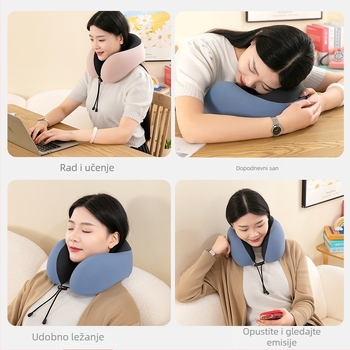 U-oblik jastuk za putovanje za vrat s memory foam punjenjem, univerzalna prilagodba, marka Sincere and Warm, težina do 0,5 kg