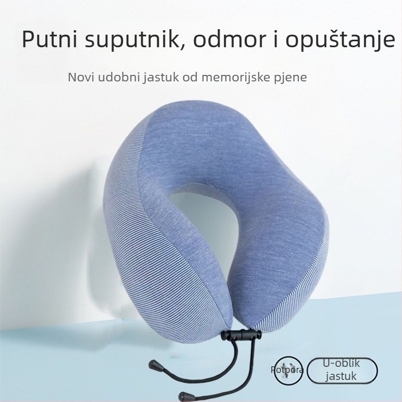 U-oblik jastuk za putovanje za vrat s memory foam punjenjem, univerzalna prilagodba, marka Sincere and Warm, težina do 0,5 kg