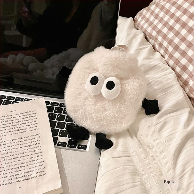 Bočica za vruću vodu na punjenje vodom, flanel, sladak crtani stil, grijač za ruke, 100 g