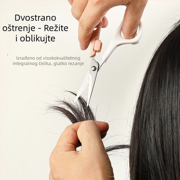 Set škara za kosu za bebe: ravne škarice, škarice za zgušnjavanje s 20 zubiju i češalj; zgušnjavanje 15-25