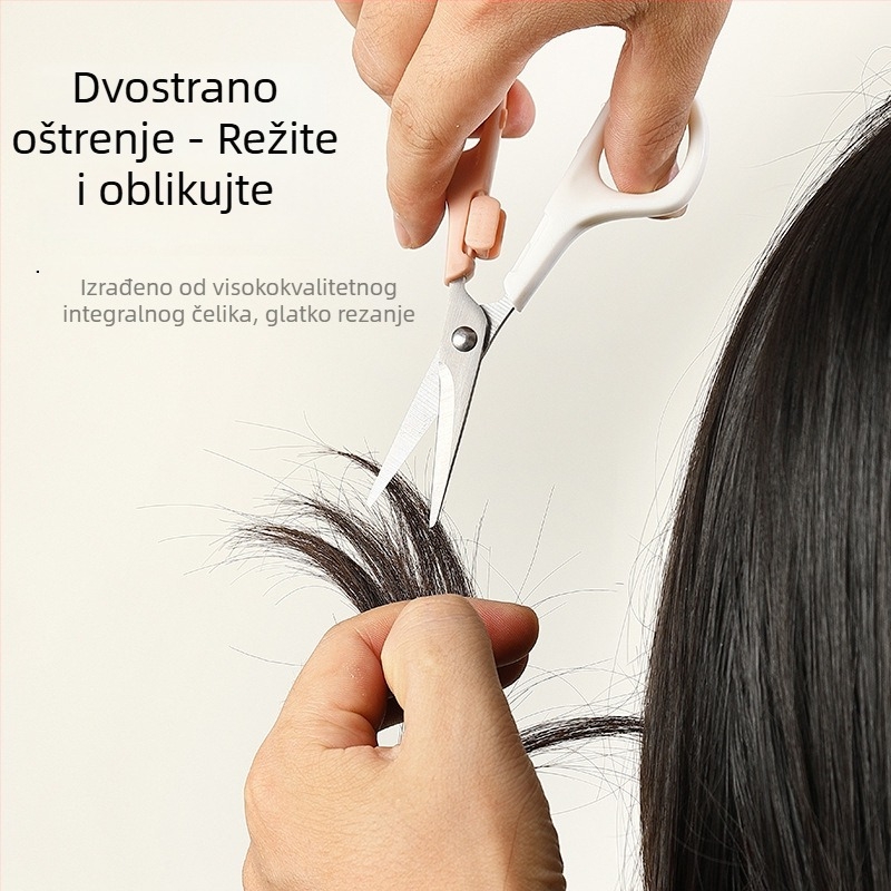 Set škara za kosu za bebe: ravne škarice, škarice za zgušnjavanje s 20 zubiju i češalj; zgušnjavanje 15-25