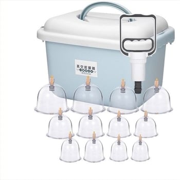 Kangji vakuumski set za cupping, 10 kom., plastika, 1 kg