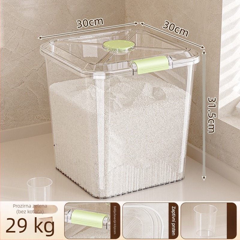 Spremnik za rižu, otporan na vlagu i štetnike (PP plast, kapacitet 10L+, Mabalo/maibaolong)