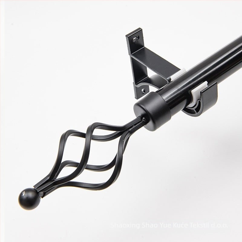 Set zavjesnih šipki s rimskom šipkom, jednoručne i dvostruke šipke, aluminijski nosači, moderan minimalistički stil, prilagodljivo