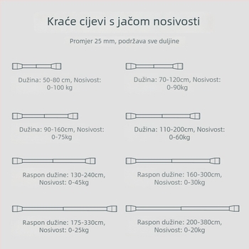 Epai teleskopska šipka za odjeću od nehrđajućeg čelika — za sušenje na balkonu, moderni minimalizam, lansirano 2020.