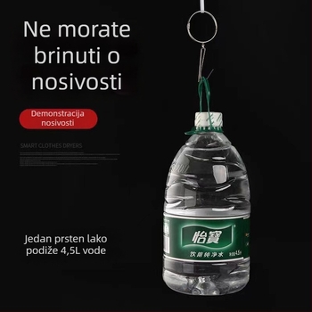 Metalni zavjesni prsten – kružna petlja za rimsku šinu, moderan minimalistički stil, prilagodljiv.