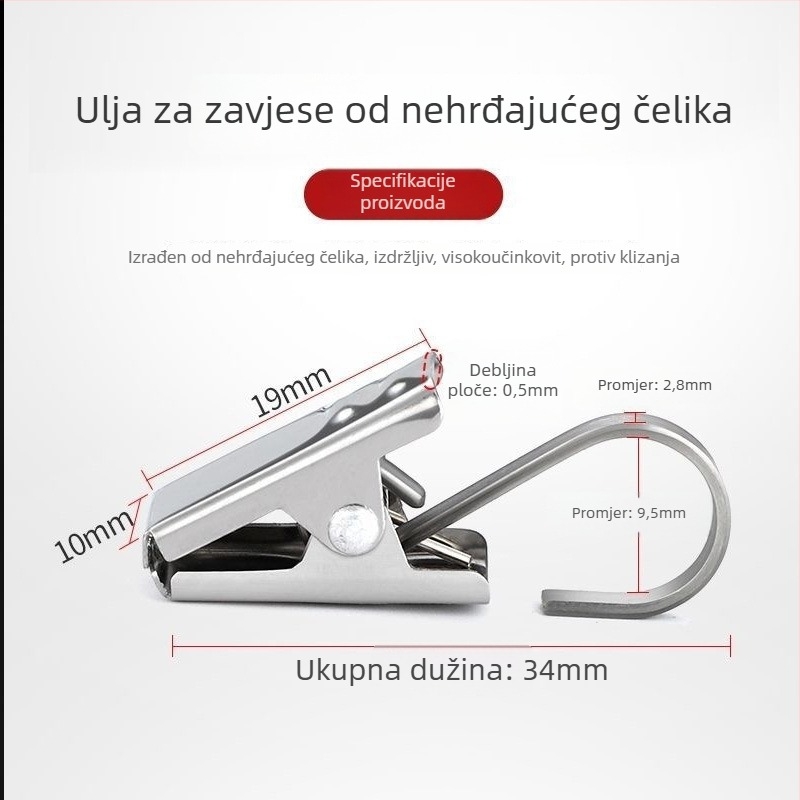 Metalni zavjesni prsten – kružna petlja za rimsku šinu, moderan minimalistički stil, prilagodljiv.